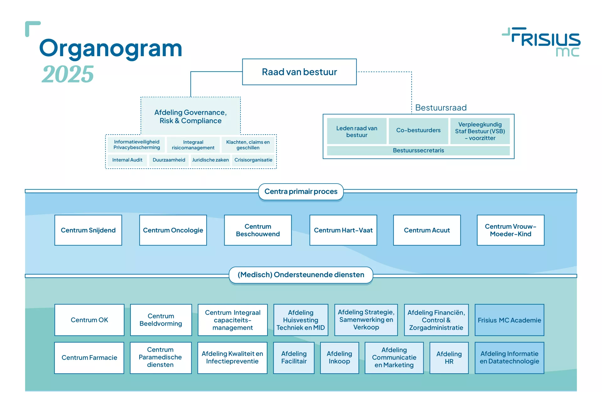 Organogram van Frisius MC.